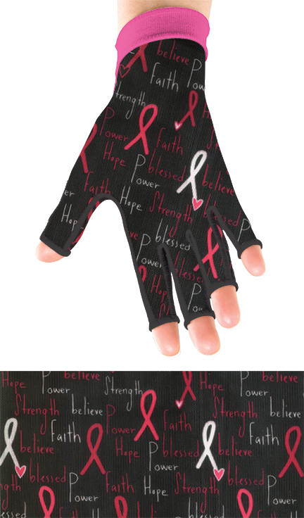 fabric print selection options pink ribbon